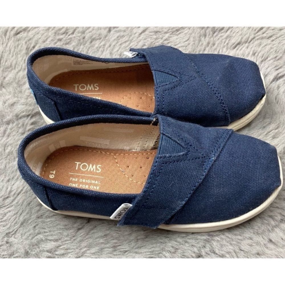 Toms 2.0 alpargata slip on shoes in Navy canvas - Picture 4 of 5